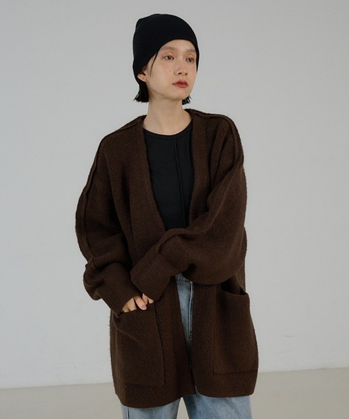 NOMINE（ノミネ） コート アウター 袖ボリュームニットコート