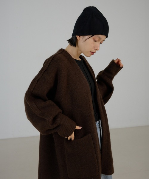 NOMINE（ノミネ） コート アウター 袖ボリュームニットコート