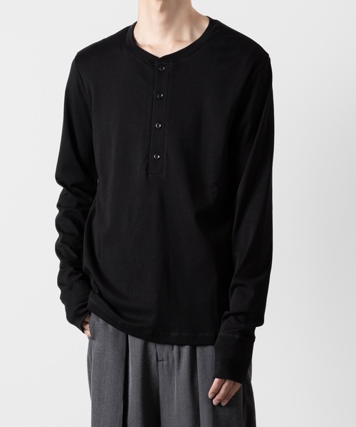 ATTACHMENT（アタッチメント） ヘンリーネック tシャツ スビンコットン