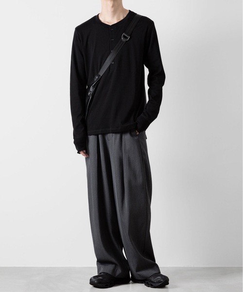 ATTACHMENT（アタッチメント） tシャツ スビンコットン リブヘンリー 