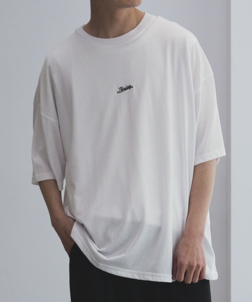 tシャツ 花柄バックプリントショートスリーブTシャツ メンズ