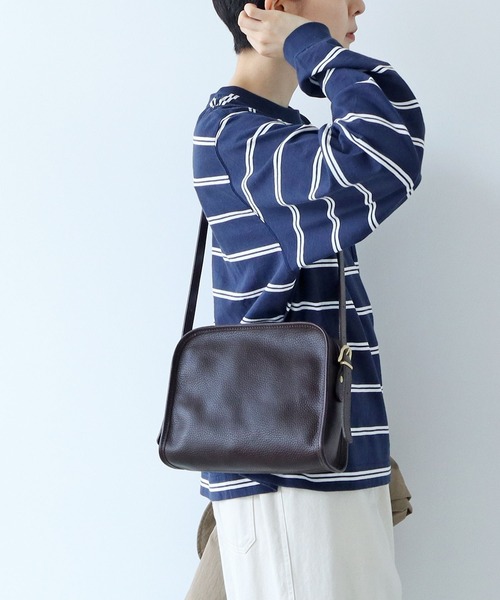 PARICI × TIDEWAY 別注 2way ショルダーバッグ レザー 本革 AMBIDEX Store △○【WEB別注】TIDEWAYパイピングレザー
