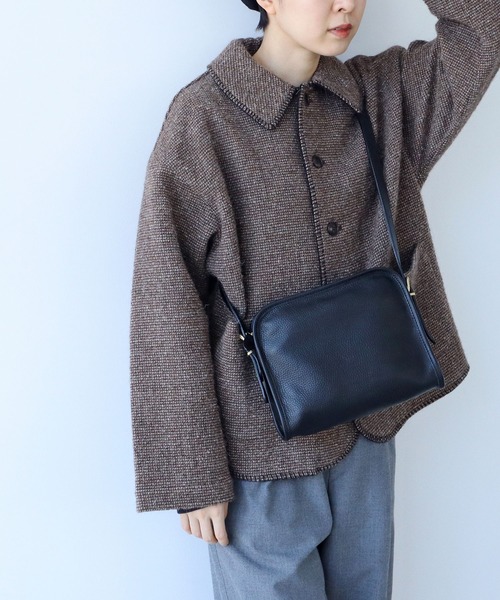 PARICI × TIDEWAY 別注 2way ショルダーバッグ レザー 本革 AMBIDEX Store TIDEWAY 別注ショルダーBAG(F チャ): PAR ICI