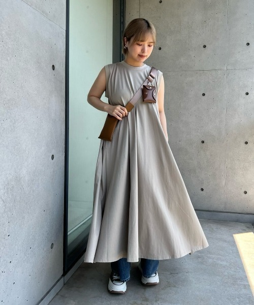 MUVEIL CONVERSE TOKYOワンピース 半袖 CONVERSE TOKYO ワンピース SLEEVELESS VOLUME DRESS : ZOZOTOWN