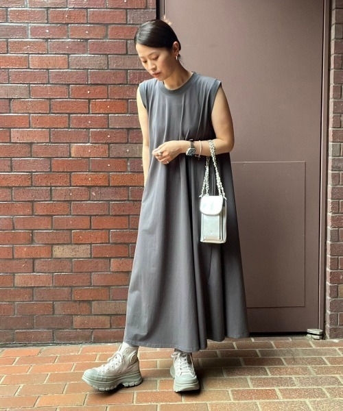 MUVEIL CONVERSE TOKYOワンピース 半袖 CONVERSE TOKYO ワンピース SLEEVELESS VOLUME DRESS : ZOZOTOWN