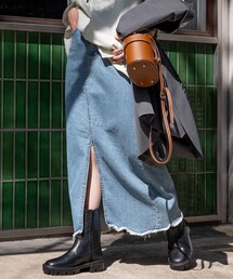 SOMETHING × FREAK'S STORE デニム ティアードスカート FREAK'S STORE デニムスカート SOMETHING × STORE/サムシング
