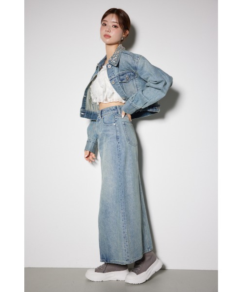 ジャケット Gジャン ビジューカラーGジャン デニムジャケット