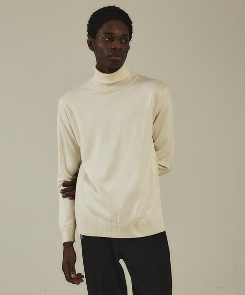 セーター ニット 「カシミヤタッチ」 タートルネック　ニット メンズ | DESIGNWORKS | 01
