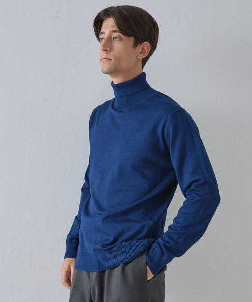 セーター ニット 「カシミヤタッチ」 タートルネック　ニット メンズ | DESIGNWORKS