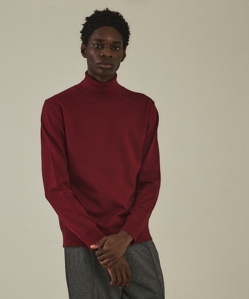 セーター ニット 「カシミヤタッチ」 タートルネック　ニット メンズ | DESIGNWORKS | 21