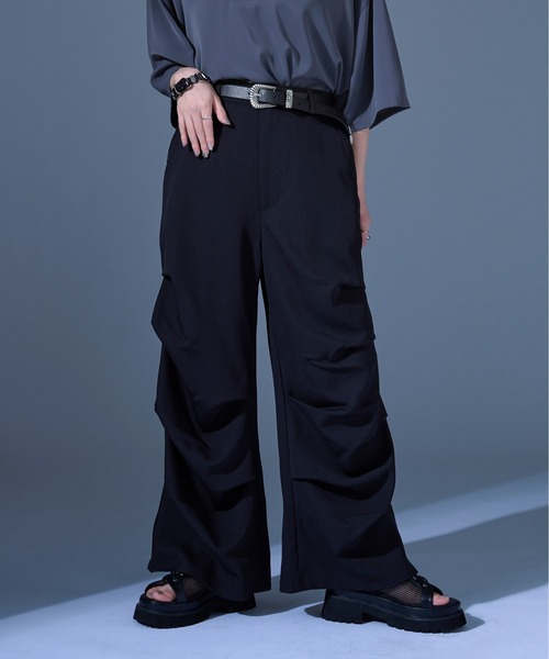 Ellno Loset（エルノロゼット） パンツ スタッズタックパンツ メンズ