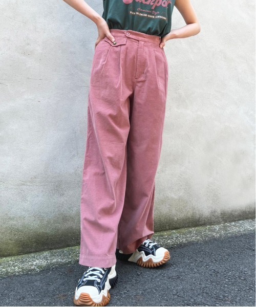 パンツ ユニセックス ゆったり コーデュロイ 丈長め ２色 楽天市場】秋冬 レディース ボトムス 大きいサイズ ワイドパンツ