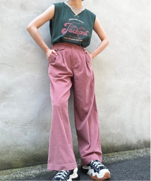 *MIUMIU* ローライズ コーデュロイ パンツ ポケットロゴ ミュウミュウ コピー ウォッシュドコーデュロイパンツ MP1725
