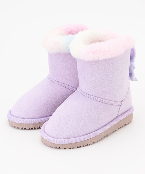 ANY（エニィ） ブーツ フェイクムートンリボンブーツ キッズ 子供