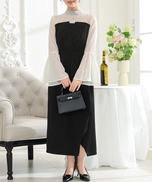 Lace Ladies（レースレディース） ドレス フェイクレイヤード タック