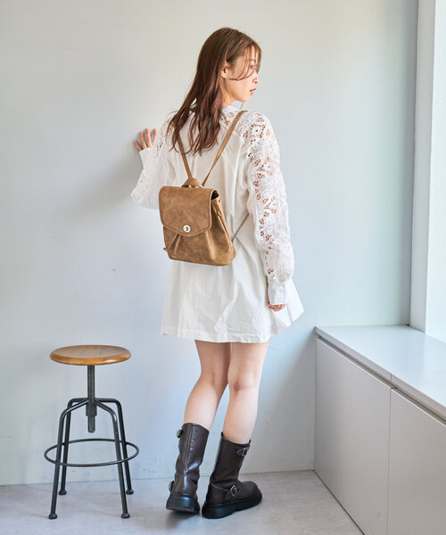 新品本物 Kastane レディース 袖レースチュニック シャツ ブラウス トップス