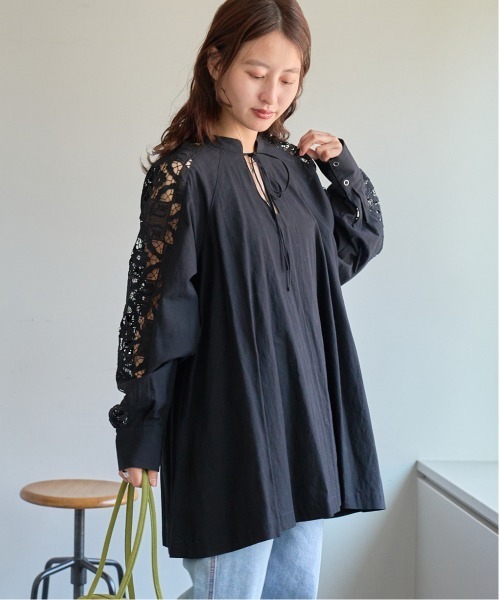 kastane 袖レースチュニック Kastane ブラウス シャツ 袖レースチュニック レディース