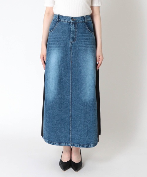 Cepica（セピカ） デニムスカート サイドラインデニムドッキング