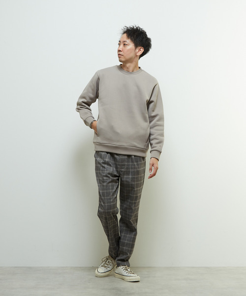 フリース トレーナー SETUP7 トレーナー スウェット リングファスナーがスッキリ見え