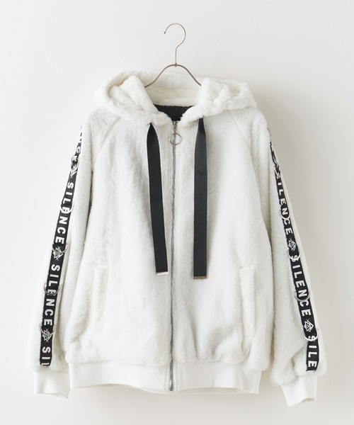 パーカー Sleeve Logo Micro Fleece Hoodie /  スリーブロゴテープファーパーカー レディース Chick パーカー Sleeve Logo Micro Fleece Hoodie / スリーブ