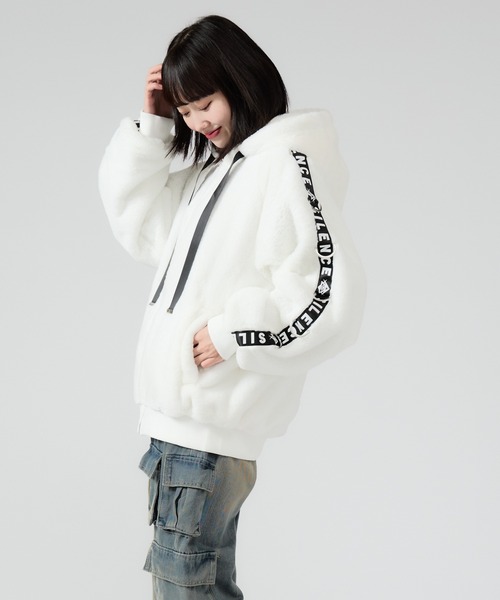 ★archivio レディース　パーカー Chick パーカー Sleeve Logo Micro Fleece Hoodie / スリーブ