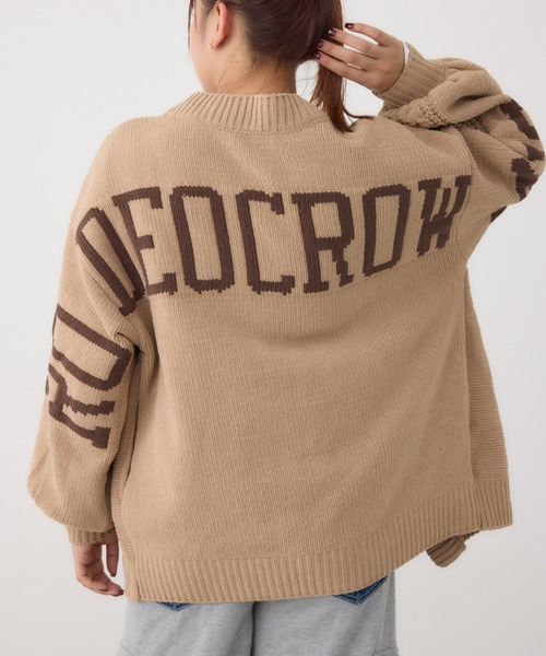 RODEO CROWNS WIDE BOWL カーディガン ロゴモールニットトッパー