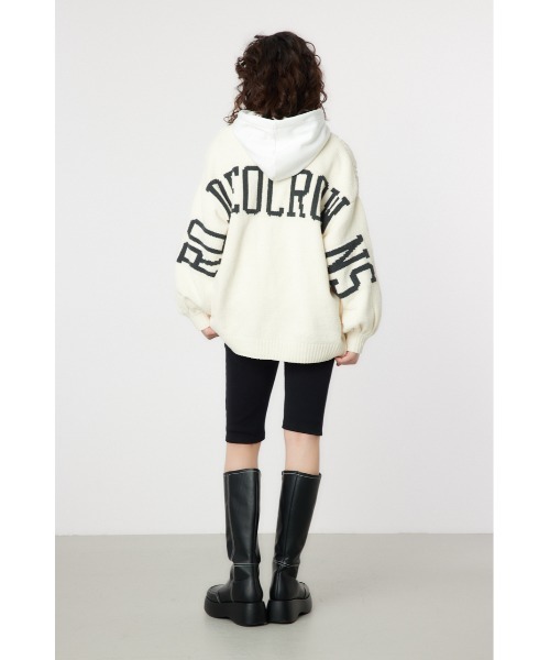 カーディガン ロゴモールニットトッパー レディース RODEO CROWNS WIDE BOWL カーディガン ロゴモールニットトッパー