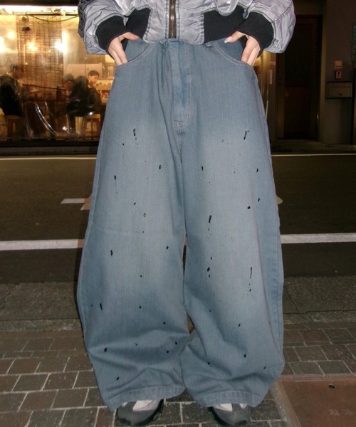 WudgeBoy ジーンズ paint denim メンズ : ZOZOTOWN Yahoo!店 - 通販  
