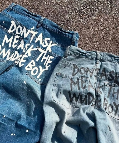 WudgeBoy ジーンズ paint denim メンズ : ZOZOTOWN Yahoo!店 - 通販  