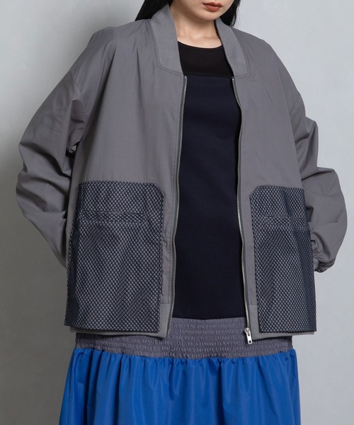 Marechal Terre メッシュコンビネーション ブルゾン ネイビー MARECHAL TERRE ブルゾン アウター メッシュコンビネーション