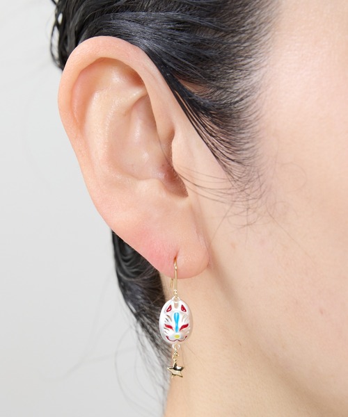 gargle ピアス ガーグル：JAPANシリーズ 狐面 きつねめん ピアス