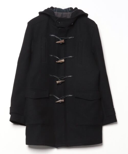 【LOUNGE LIZARD / ラウンジリザード】メルトン ダッフルコート LOUNGE LIZARD（ラウンジリザード） ダッフルコート 3 ブラック メンズ