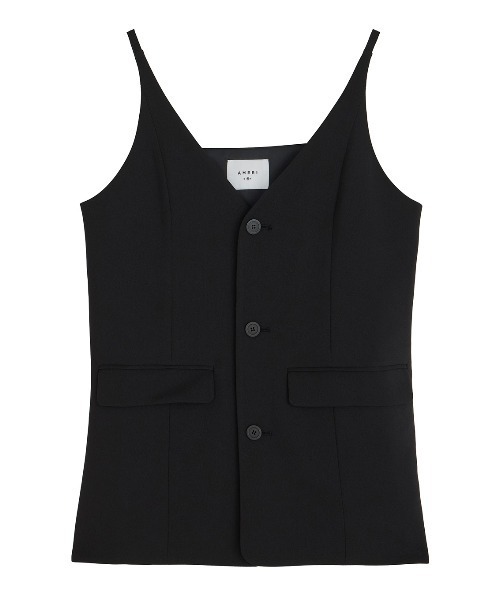 ベスト/ジレ Ameri/PEAKED LAPEL VEST Ameri（アメリ） ベスト ジレ 3WAY PIN TUCK LAYERED VEST レディース