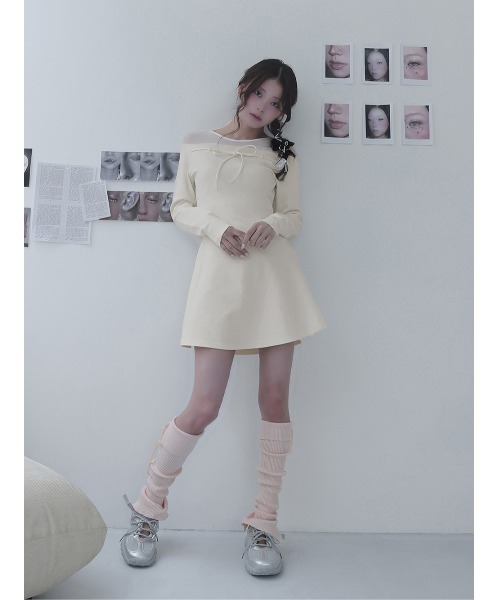 Darich（ダーリッチ） ワンピース デコルテシアーカットミニワンピース