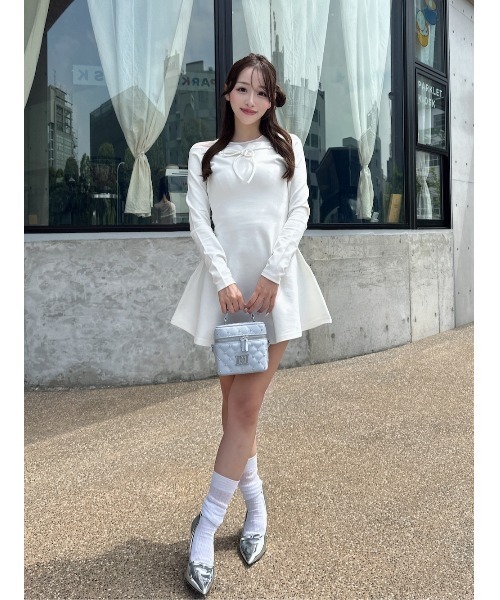 Darich（ダーリッチ） ワンピース デコルテシアーカットミニワンピース