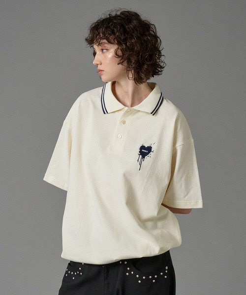 90SANTONIO MIROステッチポロシャツ ONCILY ポロシャツ MOSS STITCH DRAW CODE POLO SHIRT / ドロー