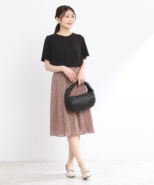 【夏SALE／UVカット／接触冷感／マシンウォッシュ可能】タックデザインブラウス Reflect｜【夏SALE/UVカット/接触冷感/マシンウォッシュ可能