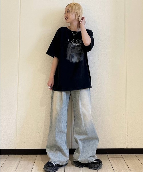 m.0618smk様❤️５点⭐️A88⭐️ JEANASIS ♥ メッセージシアー JEANASIS tシャツ landscape ボートネックプリント TEE/492482