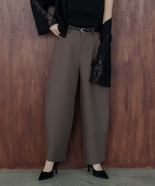パンツ 「新色追加」「低身長/高身長サイズ有」カーブパンツ（Petitjo/slattgir.)　美脚見え レディース | ニッセン | 03
