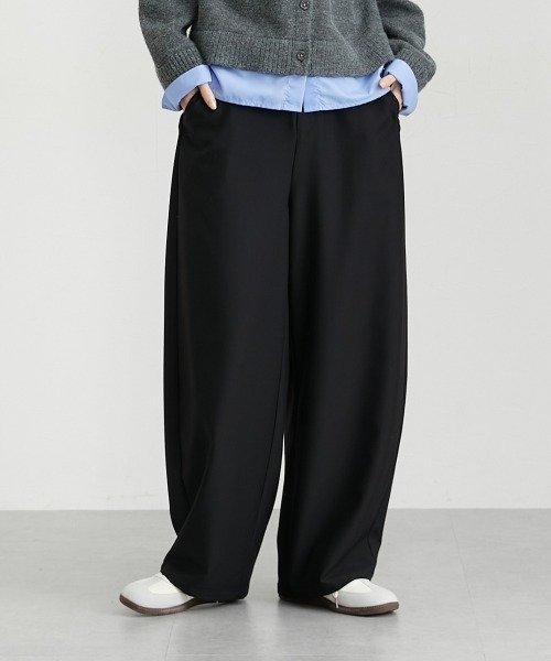 パンツ 「新色追加」「低身長/高身長サイズ有」カーブパンツ（Petitjo/slattgir.)　美脚見え レディース | ニッセン | 24