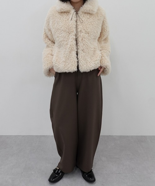 パンツ 「新色追加」「低身長/高身長サイズ有」カーブパンツ（Petitjo/slattgir.)　美脚見え レディース | ニッセン | 14