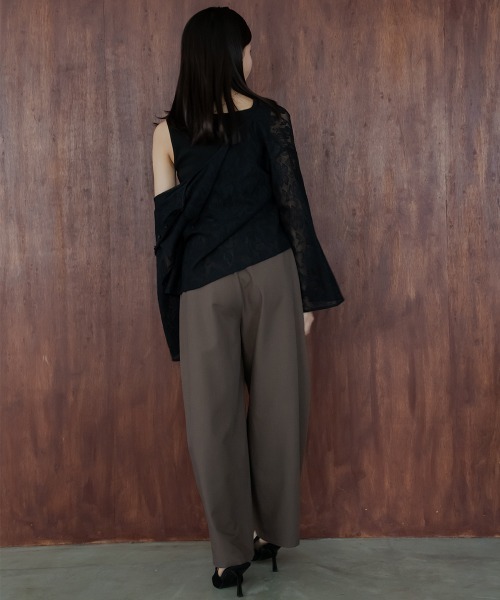 パンツ 「新色追加」「低身長/高身長サイズ有」カーブパンツ（Petitjo/slattgir.)　美脚見え レディース | ニッセン | 07