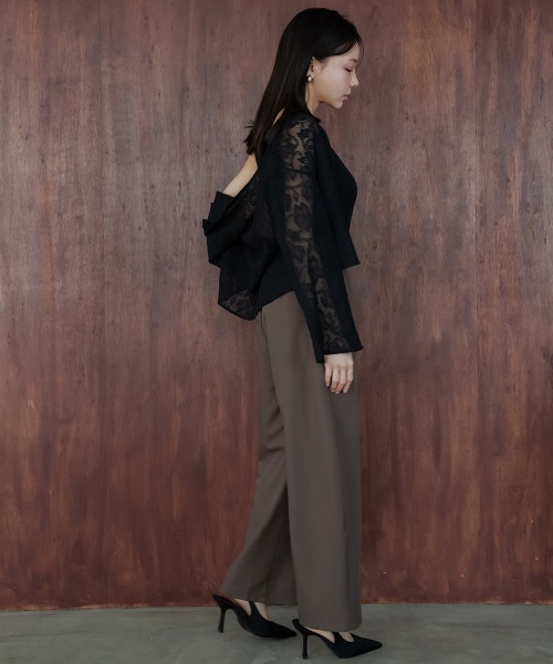 パンツ 「新色追加」「低身長/高身長サイズ有」カーブパンツ（Petitjo/slattgir.)　美脚見え レディース | ニッセン | 08