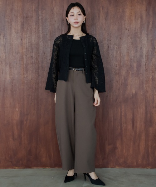 パンツ 「新色追加」「低身長/高身長サイズ有」カーブパンツ（Petitjo/slattgir.)　美脚見え レディース | ニッセン | 09