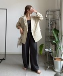 uvカット ワイドパンツ パンツ 「低身長/高...の詳細画像2