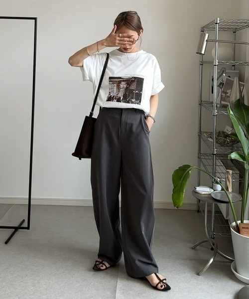 ニッセン（nissen） パンツ 「低身長/高身長サイズ有」カーブパンツ