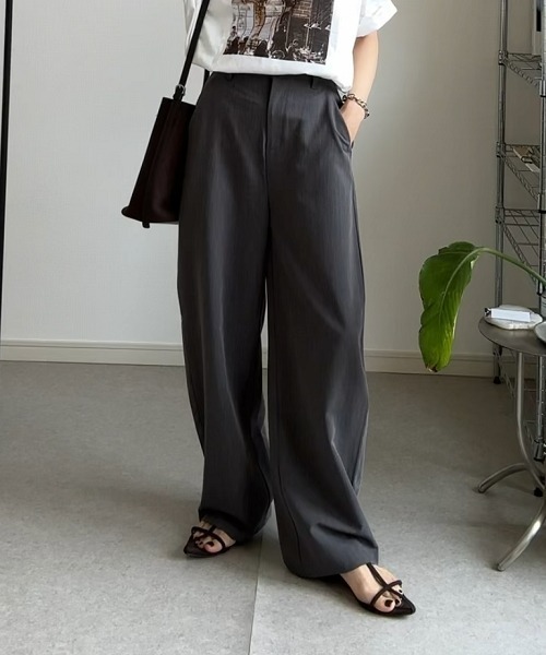 T.japanカーブパンツブラック 新品未使用 ニッセン（nissen） パンツ 「低身長/高身長サイズ有」カーブパンツ