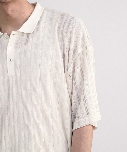 Rovello ストライプポロシャツ ホワイト Paul Smith ポロシャツ アーティストストライプ / 553503 698PPR
