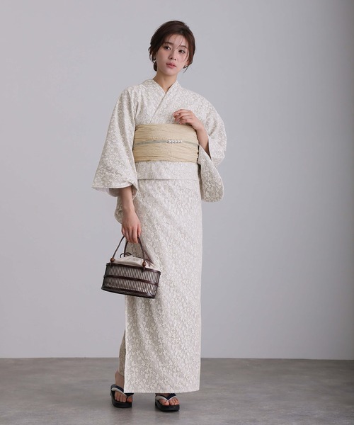 浴衣ドレス　セパレート　大人 新品タグ付き 浴衣ドレス セパレート レース帯 薔薇 花柄 蝶々