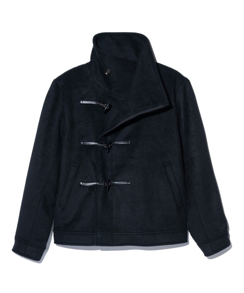 値下げ【美品】glamb ポンチョ&フード付ブラックダッフルコート 値下げ【美品】glamb ポンチョ&フード付ブラックダッフルコート